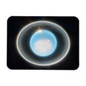 Planet Uranus met Afbeelding van Rings JWST Magneet (Horizontaal)