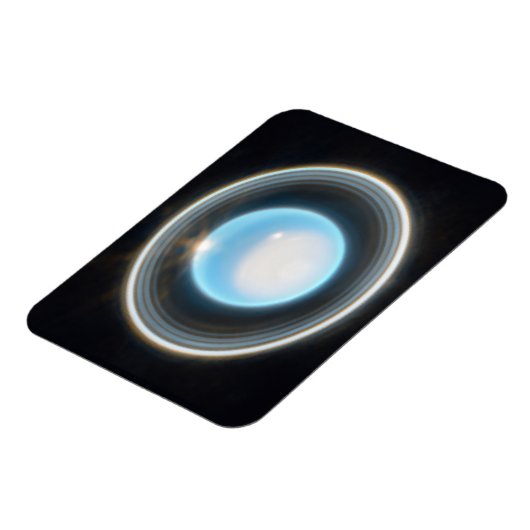 Planet Uranus met Afbeelding van Rings JWST Magneet (Linkerzijde)