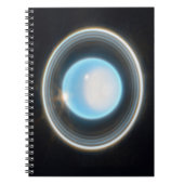 Planet Uranus met Afbeelding van Rings JWST Notitieboek (Voorkant)