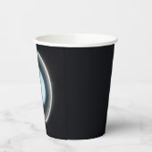 Planet Uranus met Afbeelding van Rings JWST Papieren Bekers (Links)