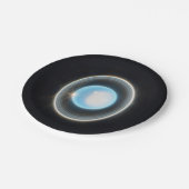 Planet Uranus met Afbeelding van Rings JWST Papieren Bordje (Gekanteld)