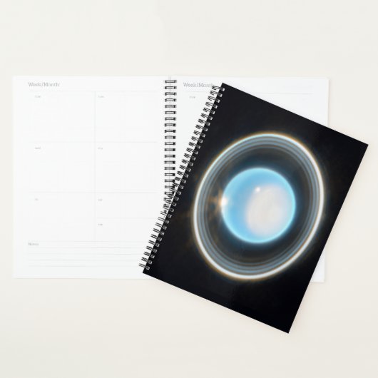 Planet Uranus met Afbeelding van Rings JWST Planner (Display)