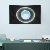 Planet Uranus met Afbeelding van Rings JWST Spandoek (Beurs)