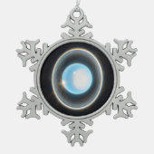 Planet Uranus met Afbeelding van Rings JWST Tin Sneeuwvlok Ornament (Voorkant)