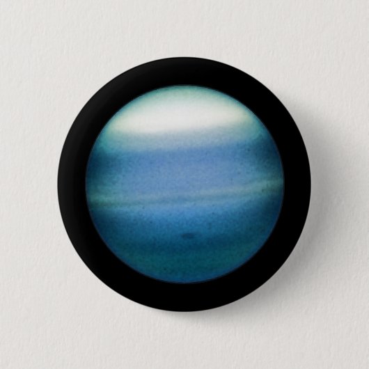 PLANET URANUS natuurlijk (zonnestelsel) ~ Ronde Button 5,7 Cm (Voorkant)