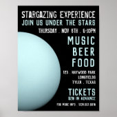 Planet Uranus, Planetarium Event Adverteren Poster (Voorkant)