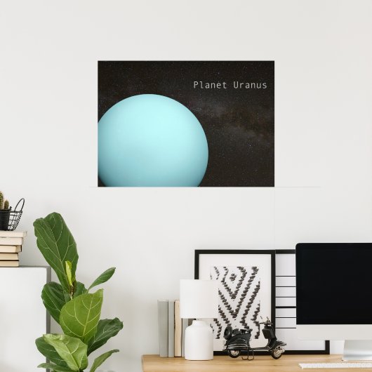 Planet Uranus Poster (Thuiskantoor)