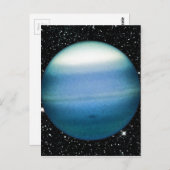 PLANET URANUS-sterren (zonnestelsel) ~ Briefkaart (Voorkant / Achterkant)
