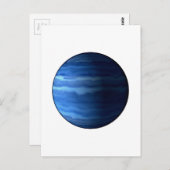 PLANET URANUS v2 (zonnestelsel) ~~ Briefkaart (Voorkant / Achterkant)