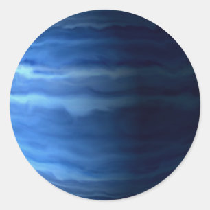 PLANET URANUS v2 (zonnestelsel) ~ Ronde Sticker