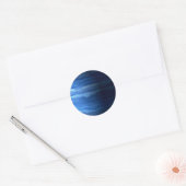 PLANET URANUS v2 (zonnestelsel) ~ Ronde Sticker (Envelop)