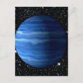 PLANET URANUS v.2 sterren achtergrond (zonnestelse Briefkaart (Voorkant)