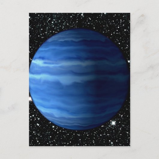 PLANET URANUS v.2 sterren achtergrond (zonnestelse Briefkaart (Voorkant)