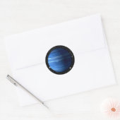 PLANET URANUS v.2 sterren achtergrond (zonnestelse Ronde Sticker (Envelop)