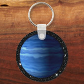 PLANET URANUS v.2 sterren achtergrond (zonnestelse Sleutelhanger (Voorkant)