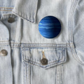 PLANET URANUS v.2 (zonnestelsel) ~ Ronde Button 5,7 Cm (In situ)