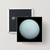 Planet Uranus Vierkante Button 5,1 Cm (Voorkant /achterkant)