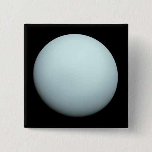 Planet Uranus Vierkante Button 5,1 Cm (Voorkant)