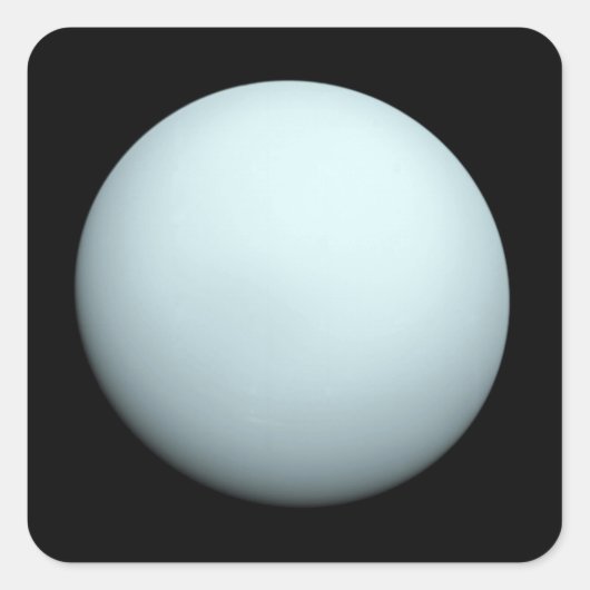 Planet Uranus Vierkante Sticker (Voorkant)