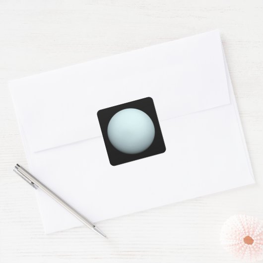 Planet Uranus Vierkante Sticker (Envelop)