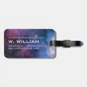 Planet Uranus Zonnestelsel Ruimte Paarse Melkweg Bagagelabel (Achterkant horizontaal)