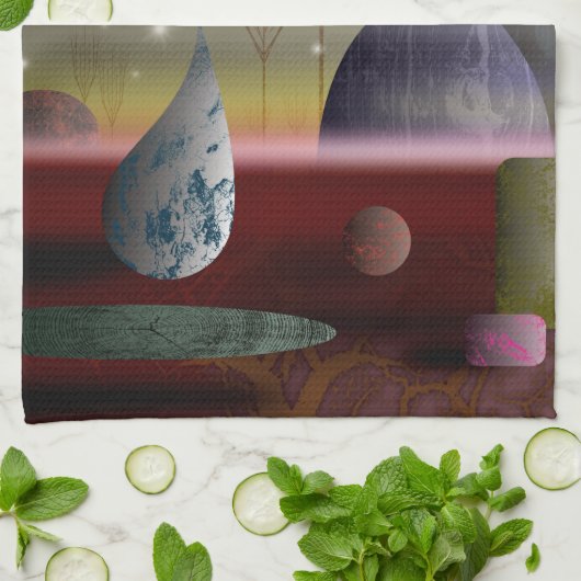 Planet van de keukenhanddoek van de vormen (Gevouwen)