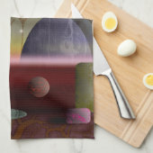 Planet van de keukenhanddoek van de vormen (Quarter Fold)