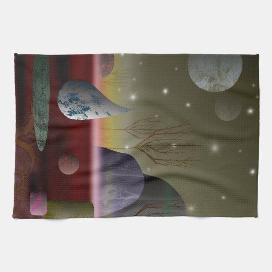 Planet van de keukenhanddoek van de vormen (Horizontaal)