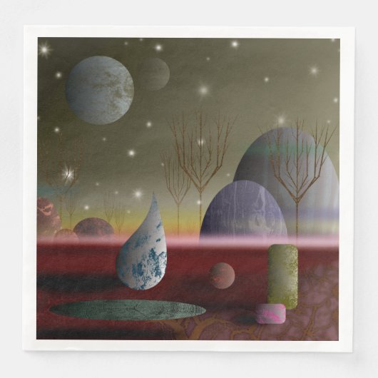 Planet van de papiermakerij servet (Voorkant)