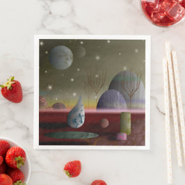 Planet van de papiermakerij servet