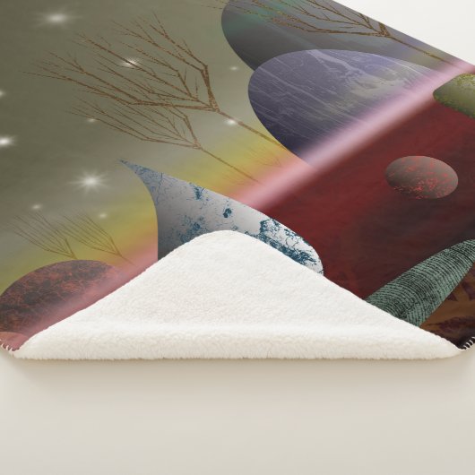 Planet van de Shapes Small Sherpa Blanket Deken (3/4)
