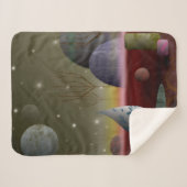 Planet van de Shapes Small Sherpa Blanket Deken (Voorkant (horizontaal))