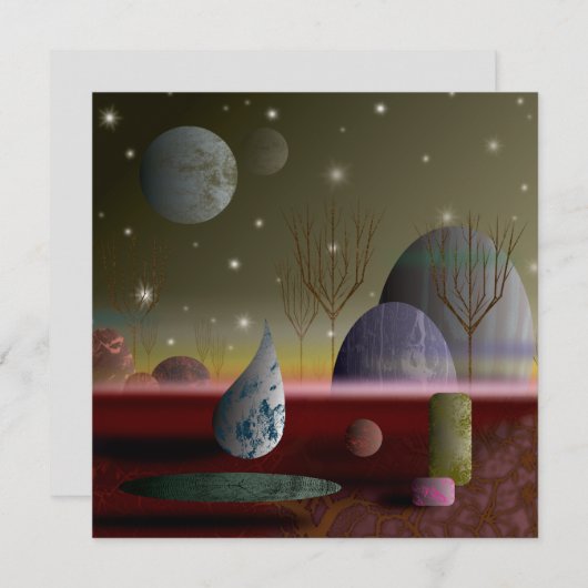 Planet van de Vlamkaart 5.25x5.25 (Voorkant / Achterkant)