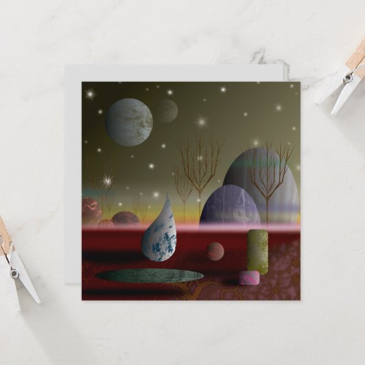 Planet van de Vlamkaart 5.25x5.25 (Voorkant / Achterkant in situ)