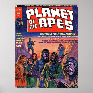 Planet van het boek Apes Comic Poster