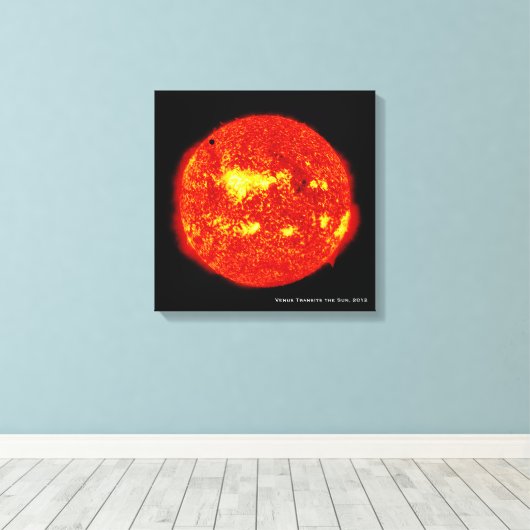 Planet Venus brengt de zon over, Hi-Res Canvas Afdruk (Insitu (Houten vloer))