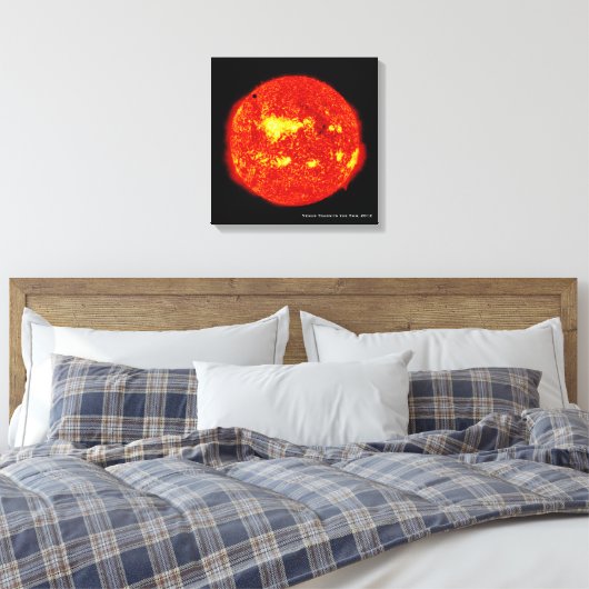 Planet Venus brengt de zon over, Hi-Res Canvas Afdruk (Insitu (Slaapkamer))