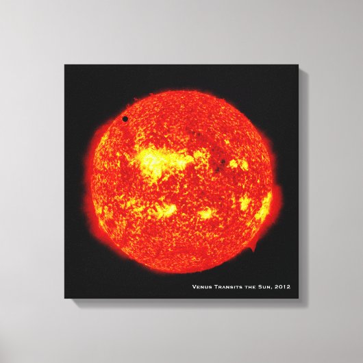 Planet Venus brengt de zon over, Hi-Res Canvas Afdruk (Voorkant)