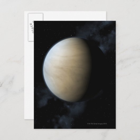 Planet Venus Briefkaart (Voorkant / Achterkant)