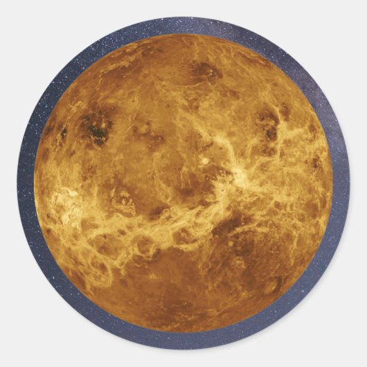Planet Venus Classic Round Sticker (Voorkant)