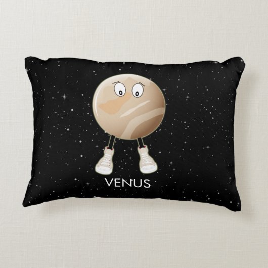 Planet Venus en sterren Accent Kussen (Achterkant)