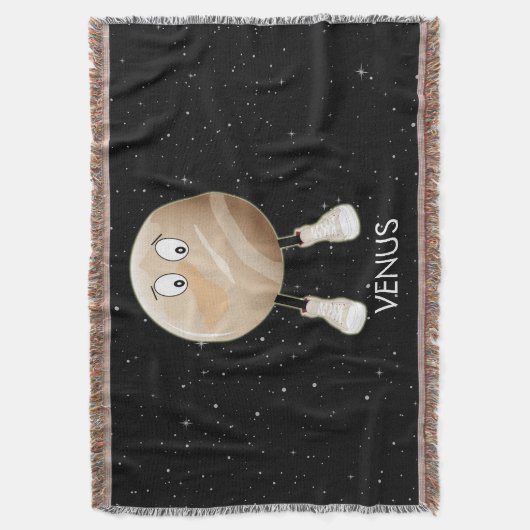 Planet Venus en sterren Deken (Voorkant Verticaal)