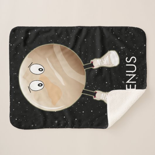 Planet Venus en sterren Sherpa Deken (Voorkant (horizontaal))
