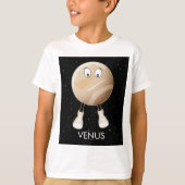 Planet Venus en sterren T-shirt (Voorkant)