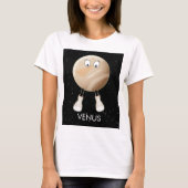Planet Venus en sterren T-shirt (Voorkant)