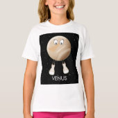 Planet Venus en sterren T-shirt (Voorkant)