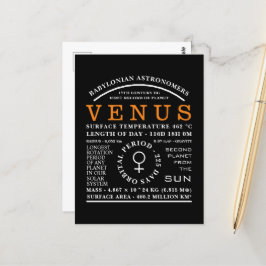 Planet Venus Gedetailleerd Astronomisch Symbool Briefkaart