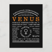 Planet Venus Gedetailleerd Astronomisch Symbool Briefkaart (Voorkant)