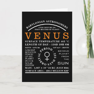 Planet Venus Gedetailleerd Astronomisch Symbool Kaart