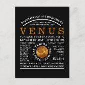 Planet Venus Gedetailleerde astronomie Briefkaart (Voorkant)
